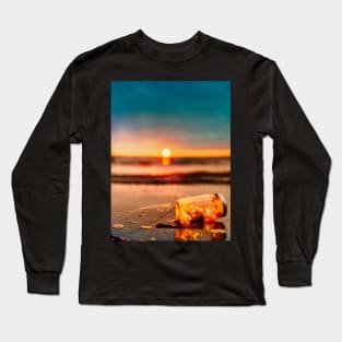 calm beautiful summer beach sunset Long Sleeve T-Shirt